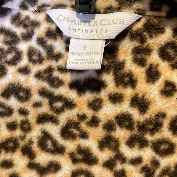EUC CHARTER CLUB INTIMATES 🐆 FLANNEL PJ SET - Picture 4 of 6